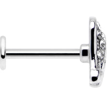 将图片加载到图库查看器，16G 5/16 Clear Gem Heavenly Heart Angel Wing Pink Labret Tragus
