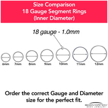 Load image into Gallery viewer, 18G 7/16 316L Surgical Steel Precision Hinged Segment Hoop
