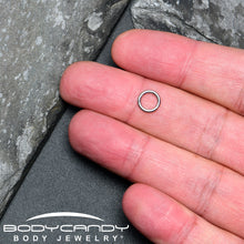 Load image into Gallery viewer, 16G 1/4 316L Surgical Steel Precision Hinged Segment Hoop
