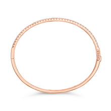 Load image into Gallery viewer, 14K Rose Gold 1.00 Cttw Half Eternity Diamond Bangle Bracelet (G-H Color, SI2-I1 Clarity) - 7" Inches
