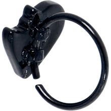 Load image into Gallery viewer, 20G 5/16 Black Love Bites Heart Valentines Nose Hoop

