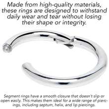 Load image into Gallery viewer, 10G 5/8 316L Surgical Steel Precision Hinged Segment Hoop

