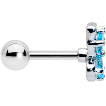 Load image into Gallery viewer, 16G 1/4 Blue Gem Baroque Beauty Butterfly Cartilage Tragus Earring
