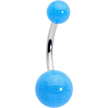 将图片加载到图库查看器，Pastel Shimmer Blue Ends Belly Ring

