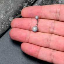 将图片加载到图库查看器，Pastel Shimmer Grey Ends Belly Ring
