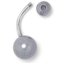 将图片加载到图库查看器，Pastel Shimmer Grey Ends Belly Ring
