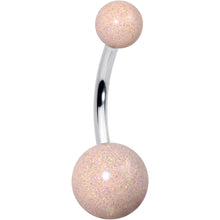 将图片加载到图库查看器，Pastel Shimmer Peach Ends Belly Ring
