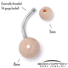将图片加载到图库查看器，Pastel Shimmer Peach Ends Belly Ring
