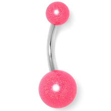 将图片加载到图库查看器，Pastel Shimmer Pink Ends Belly Ring
