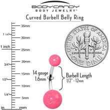 将图片加载到图库查看器，Pastel Shimmer Pink Ends Belly Ring
