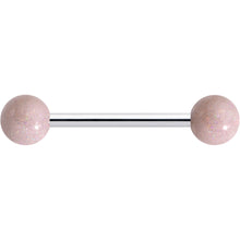将图片加载到图库查看器，Pastel Shimmer Peach Ends Barbell Tongue Ring
