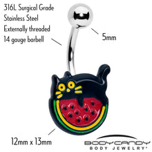 将图片加载到图库查看器，Watermelon Cat Love Belly Ring
