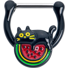 Load image into Gallery viewer, 16G 5/16 Watermelon Cat Love Cartilage Clicker Ring
