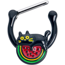 Load image into Gallery viewer, 16G 5/16 Watermelon Cat Love Cartilage Clicker Ring
