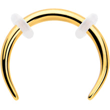 Load image into Gallery viewer, 16G 5/16 Gold Tone Pincher Crescent Taper
