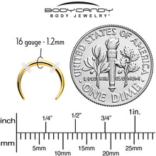 Load image into Gallery viewer, 16G 5/16 Gold Tone Pincher Crescent Taper
