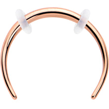 Load image into Gallery viewer, 16G 3/8 Rose Gold Tone Pincher Crescent Taper
