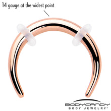 Load image into Gallery viewer, 14G 5/16 Rose Gold Tone Pincher Crescent Taper
