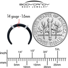 将图片加载到图库查看器，14G 3/8 Black Pincher Crescent Taper
