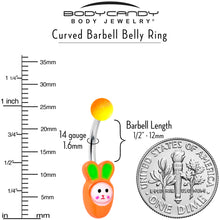 将图片加载到图库查看器，Surprise Carrot Easter Bunny Belly Ring

