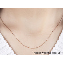 将图片加载到图库查看器，14k Rose Gold Classic Box Chain 0.45mm
