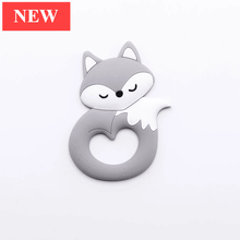 将图片加载到图库查看器，New Sets Baby Silicone Teether Rodent Silicone Animal Fox Teeth Chew Children Goods
