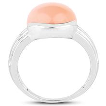 将图片加载到图库查看器，6.00 Carat Genuine Peach Moonstone .925 Sterling Silver Ring
