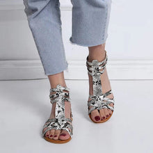 Load image into Gallery viewer, Women's Sandals Summer Shoes Leather Sandals Flats Summer Woman Beach Sandals Arch Support Casual Comfort Retro Slip On Summer Sandal Ladies Casual Beach Flats
