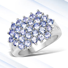 将图片加载到图库查看器，2.03 Carat Genuine Tanzanite .925 Sterling Silver Ring
