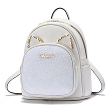 将图片加载到图库查看器，Large-Capacity Fashion All-Match Backpack New PU Leather Business Backpacks For Ladies And Girls Fashion Designer Teenage Girls Student School Bags
