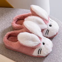 将图片加载到图库查看器，Cartoon Bunny Home Warm Children's Slippers Home Slippers Warm Cute Womans Mens Slipper Winter Shoes New Fashion Casual Fur Plush Slides Winter Slippers For Women House Slippers Fluffy Soft Comfy Fuzzy Slippers Faux Fur Plush Anti-Skid Slippers

