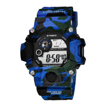 Load image into Gallery viewer, Shock Military Army Mens Watch In Camouflage  Style With LED Digital Back Light With Luminous  Effect
