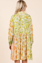 将图片加载到图库查看器，New Summer Floral Button Detail Long Sleeve Shirt Dress For Women – Elegant, Trendy, Fluttering, Feminine &amp; Timeless Chic
