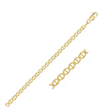 Load image into Gallery viewer, 3.2mm 14k Yellow Gold Mariner Link Anklet

