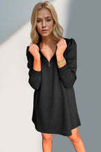 Load image into Gallery viewer, Double Take Textured Zip Long Sleeve Dress Classic Zip-Up Dress for Women Comfortable Outdoor Dress

