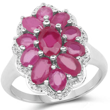将图片加载到图库查看器，3.05 Carat Glass Filled Ruby .925 Sterling Silver Ring
