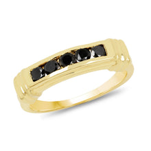 Load image into Gallery viewer, 0.50 Carat Genuine Black Diamond .925 Sterling Silver Ring

