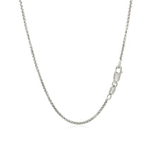 Load image into Gallery viewer, Sterling Silver Rhodium Plated Round Box Chain 1.3mm
