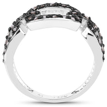 将图片加载到图库查看器，0.32 Carat Genuine Champagne Diamond .925 Sterling Silver Ring
