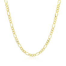 将图片加载到图库查看器，2.8mm 14k Yellow Gold Solid Figaro Chain

