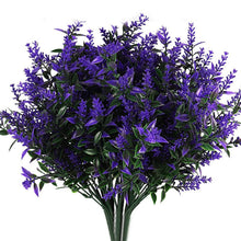 Load image into Gallery viewer, 8 Bundles Artificial Lavender Plastic Flower Decorations

