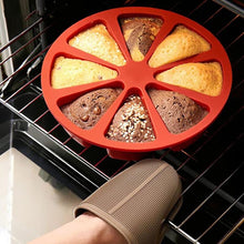 将图片加载到图库查看器，8 Cavity Silicone Cake Mold Baking Pastry Scone Pans Tools Cake Mould Oven Bread Pizza Bakeware Cake Mould Baking Molds Triangle Silicone Cake Mold Soap Mould Pizza Slices Scone Baking
