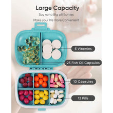 Load image into Gallery viewer, 8 Compartments Travel Pill Organizer
