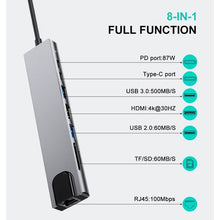 Load image into Gallery viewer, 8-in-1 USB 3.0 Hub

