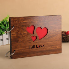 Load image into Gallery viewer, 8 Inch Wood Cover Albums Handmade Pasted Photo Album Personalized Baby Lovers DIY Photo Albums Birthday Gift Family Scrapbook Albums Family Anniversary Gift For Couple
