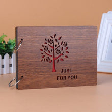 Load image into Gallery viewer, 8 Inch Wood Cover Albums Handmade Pasted Photo Album Personalized Baby Lovers DIY Photo Albums Birthday Gift Family Scrapbook Albums Family Anniversary Gift For Couple

