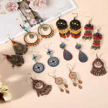 Load image into Gallery viewer, 8-Pairs: Bohemian Hollow  Retro Dangle Earrings

