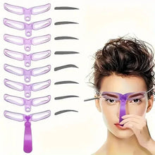 Load image into Gallery viewer, 8-Piece: Eyebrow Shaping Stencils Kit - Makeup Tool for Perfect Brows
