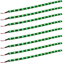 将图片加载到图库查看器，8-Piece: Flexible Waterproof LED Strip Light for Car
