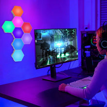 Load image into Gallery viewer, 8-Piece: Hexagon Light Panels RGBW Colorful Splicing Wall Lamps
